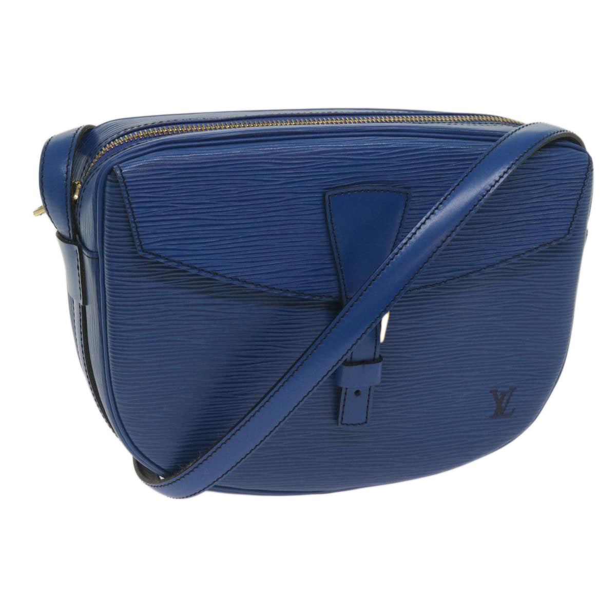 LOUIS VUITTON Epi June Feuille Shoulder Bag Blue M52155 LV Auth th4607