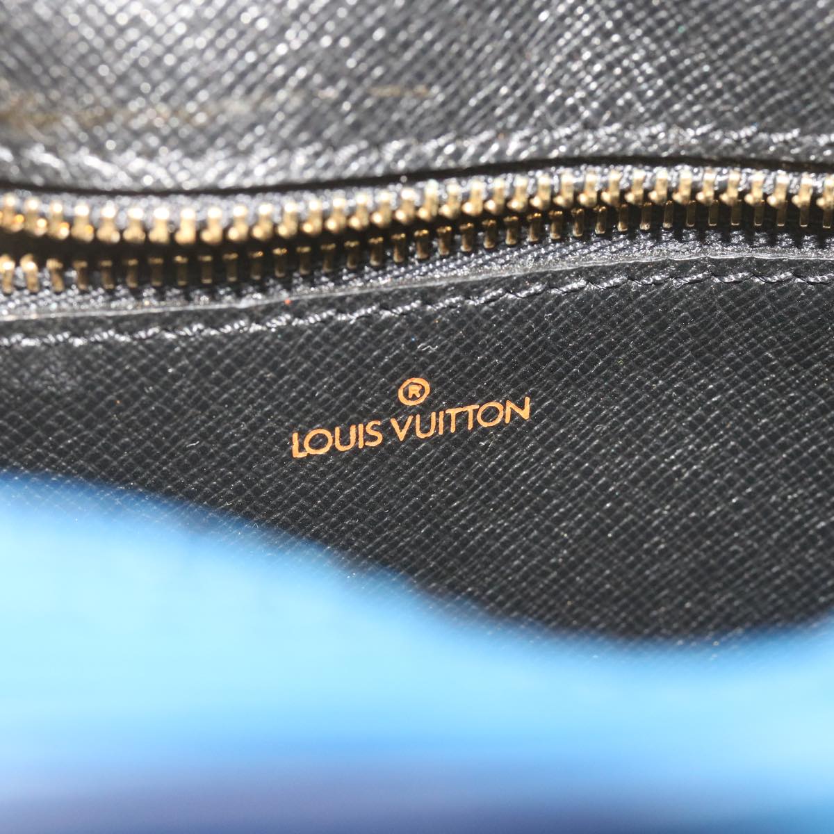 LOUIS VUITTON Epi June Feuille Shoulder Bag Blue M52155 LV Auth th4607