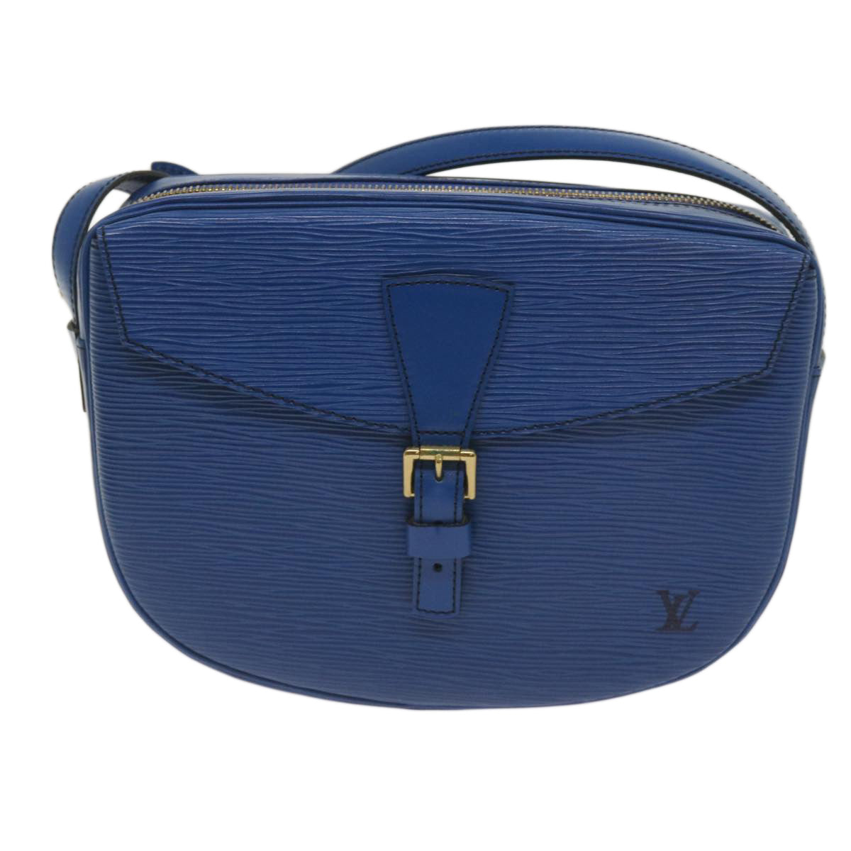 LOUIS VUITTON Epi June Feuille Shoulder Bag Blue M52155 LV Auth th4607