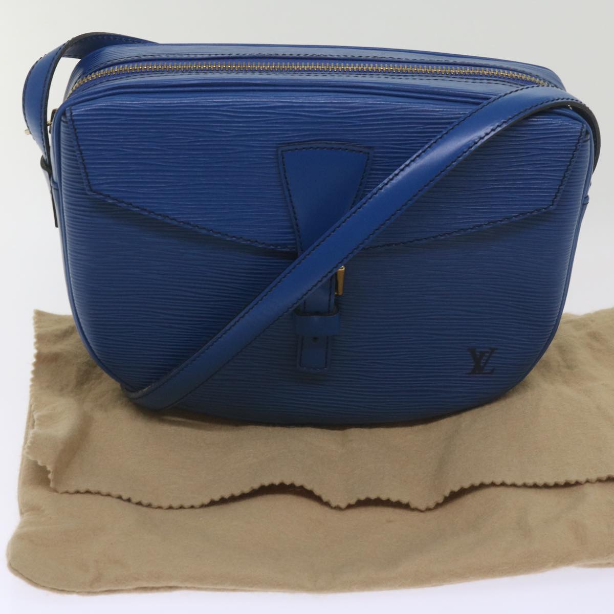 LOUIS VUITTON Epi June Feuille Shoulder Bag Blue M52155 LV Auth th4607