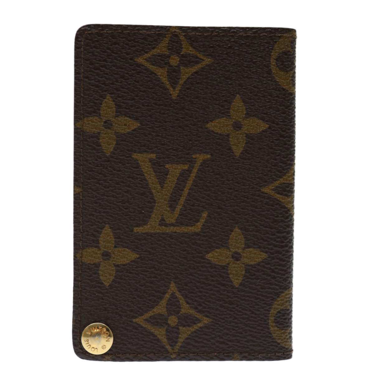 LOUIS VUITTON Monogram Porte Cartes Credit Pression Card Case M60937 Auth th4664