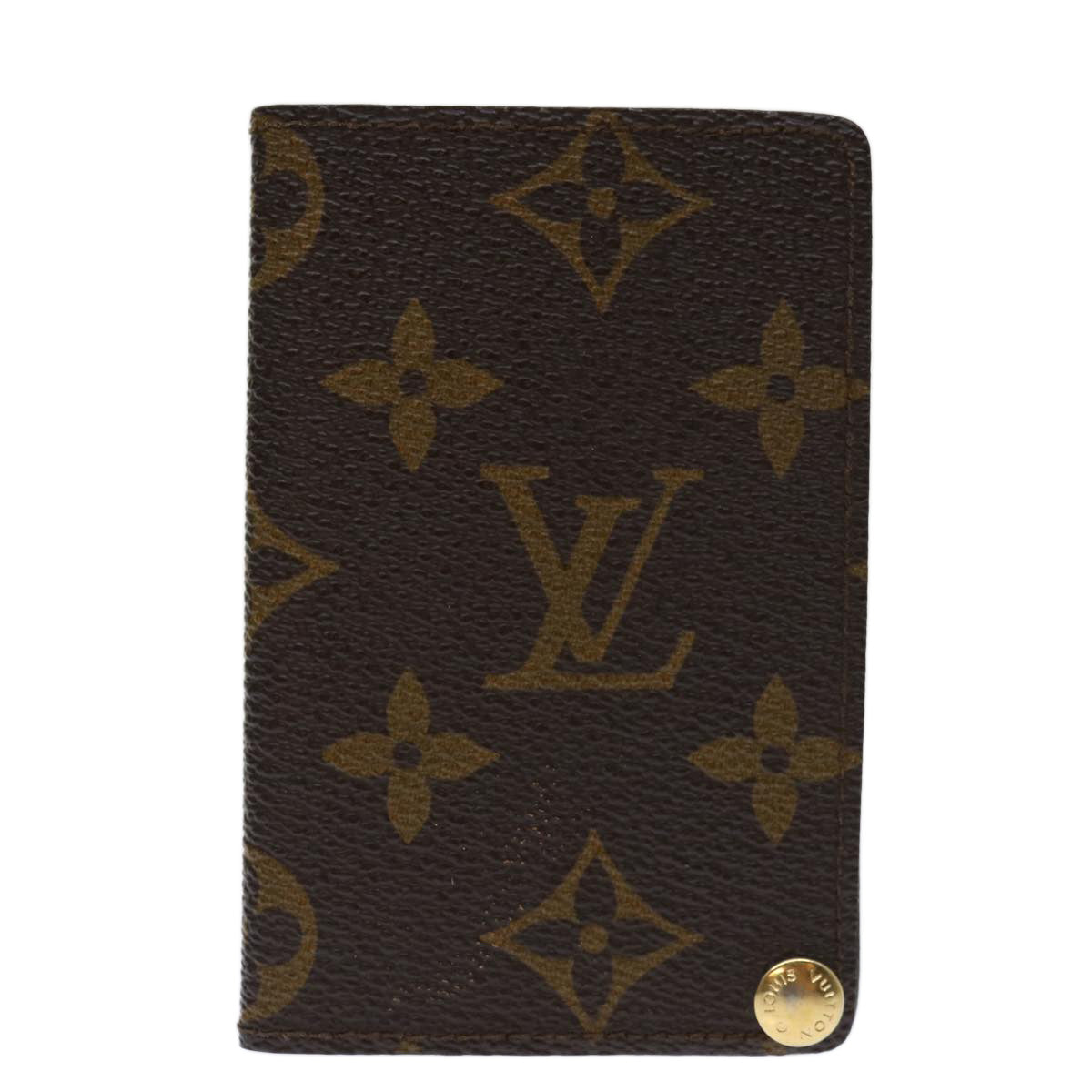 LOUIS VUITTON Monogram Porte Cartes Credit Pression Card Case M60937 Auth th4664