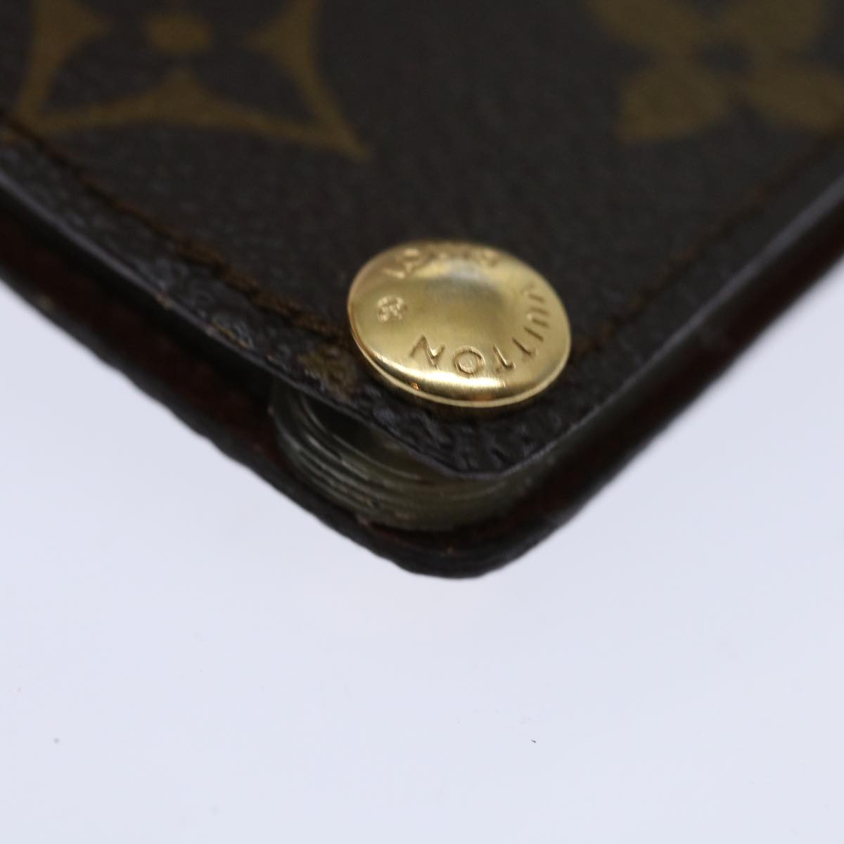 LOUIS VUITTON Monogram Porte Cartes Credit Pression Card Case M60937 Auth th4664