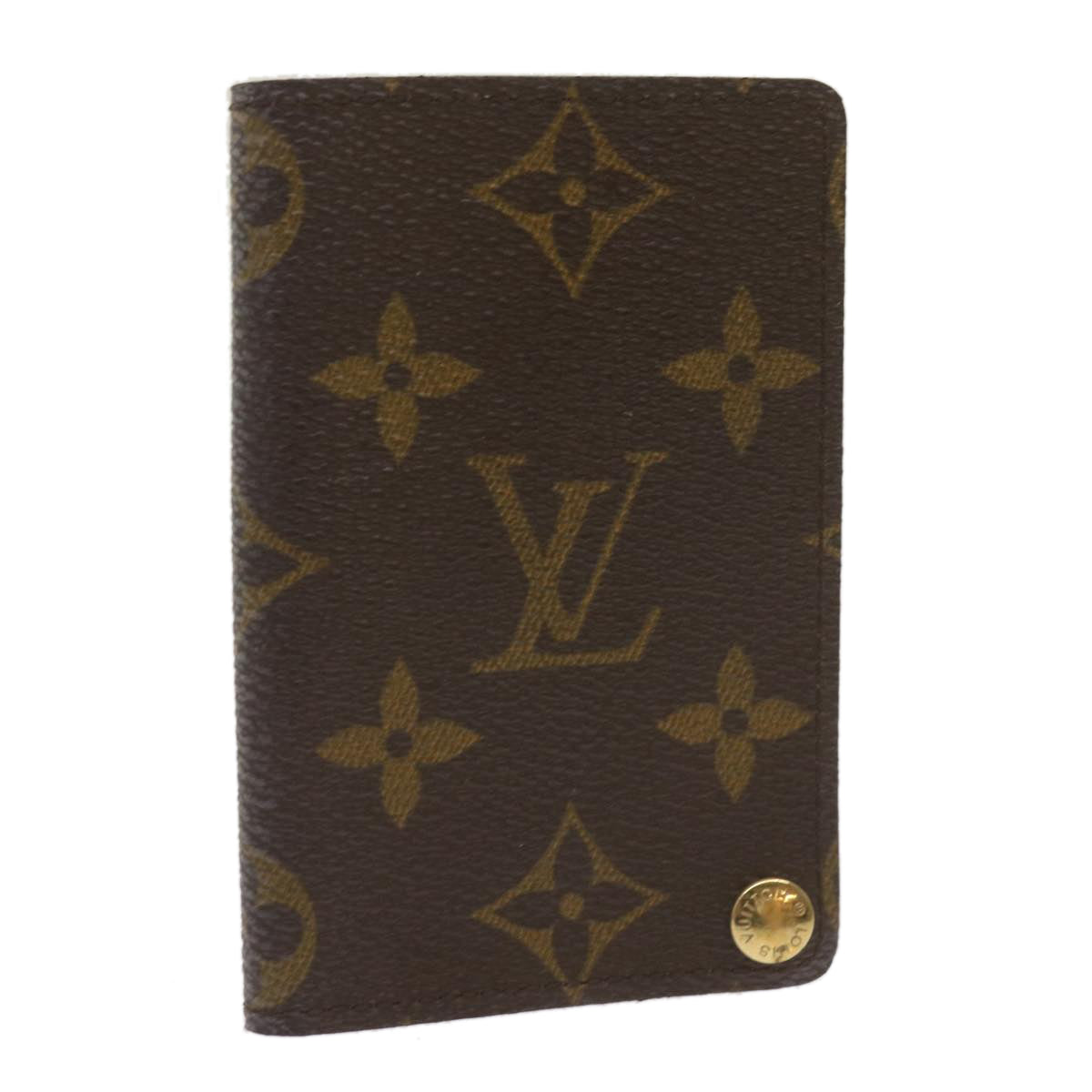 LOUIS VUITTON Monogram Porte Cartes Credit Pression Card Case M60937 Auth th4667