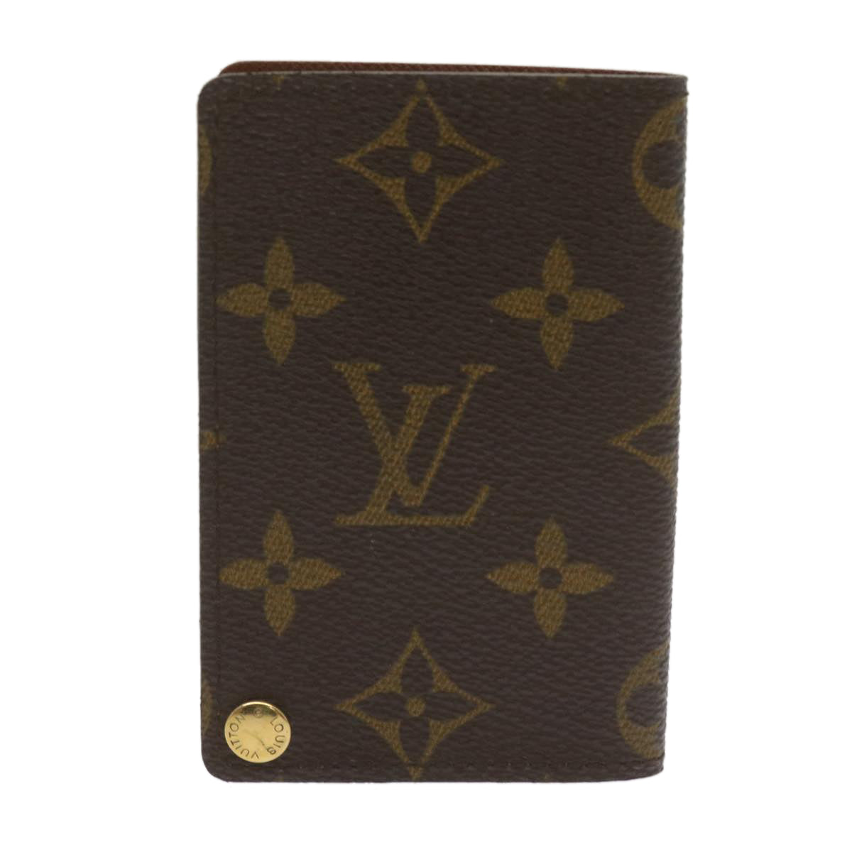 LOUIS VUITTON Monogram Porte Cartes Credit Pression Card Case M60937 Auth th4667