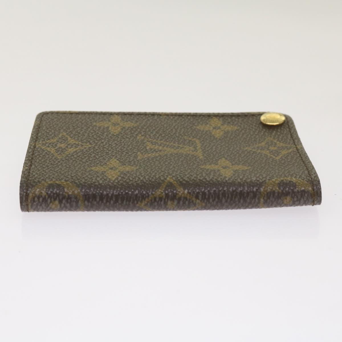 LOUIS VUITTON Monogram Porte Cartes Credit Pression Card Case M60937 Auth th4667