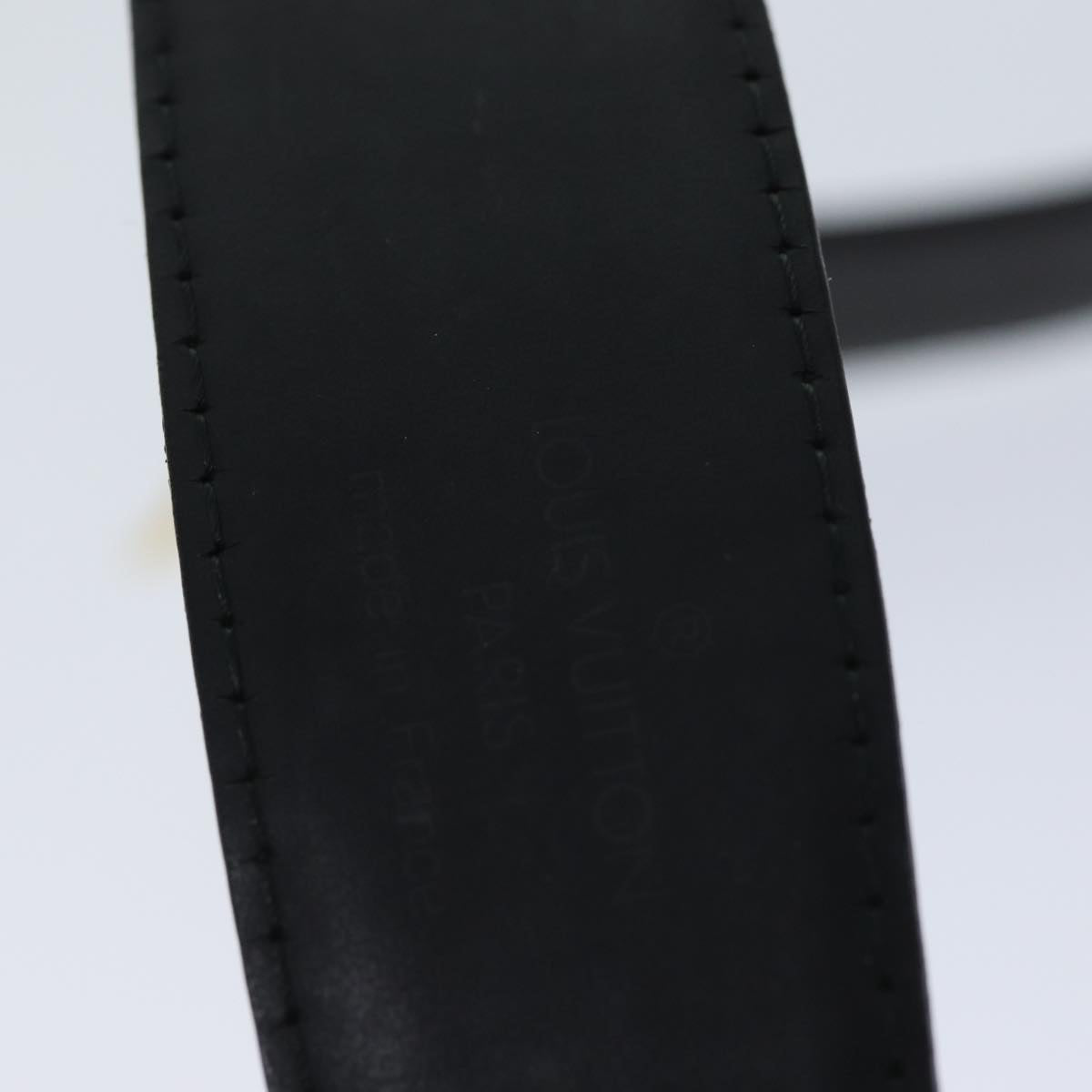 LOUIS VUITTON Epi Belt 85/34 Black LV Auth th4688