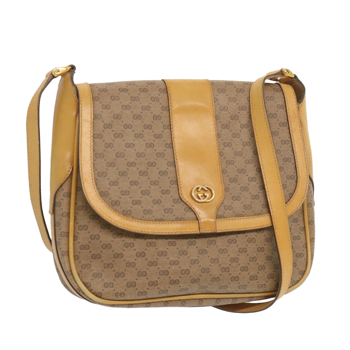 GUCCI Micro GG Supreme Shoulder Bag PVC Beige 001 014 4425 Auth th4697