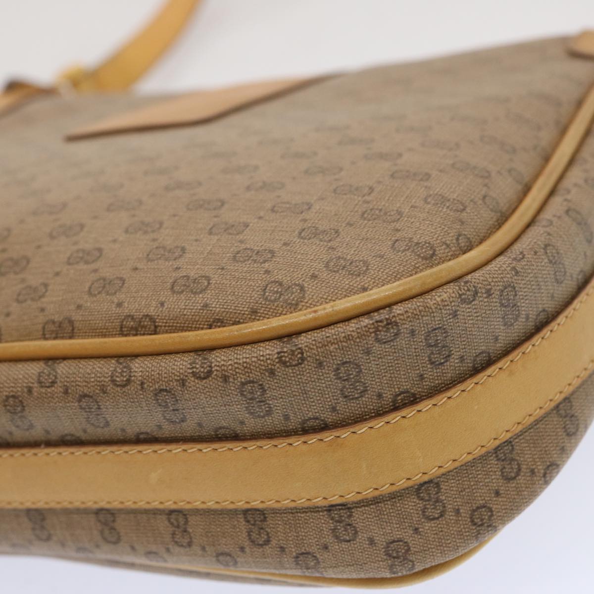 GUCCI Micro GG Supreme Shoulder Bag PVC Beige 001 014 4425 Auth th4697