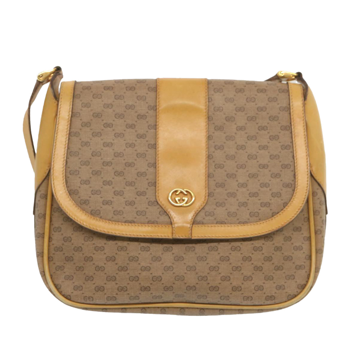 GUCCI Micro GG Supreme Shoulder Bag PVC Beige 001 014 4425 Auth th4697