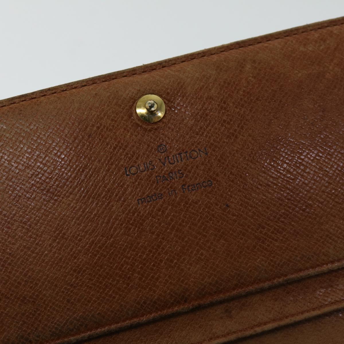 LOUIS VUITTON Monogram Porte Monnaie Billets Tresor Wallet M61730 LV Auth th4715