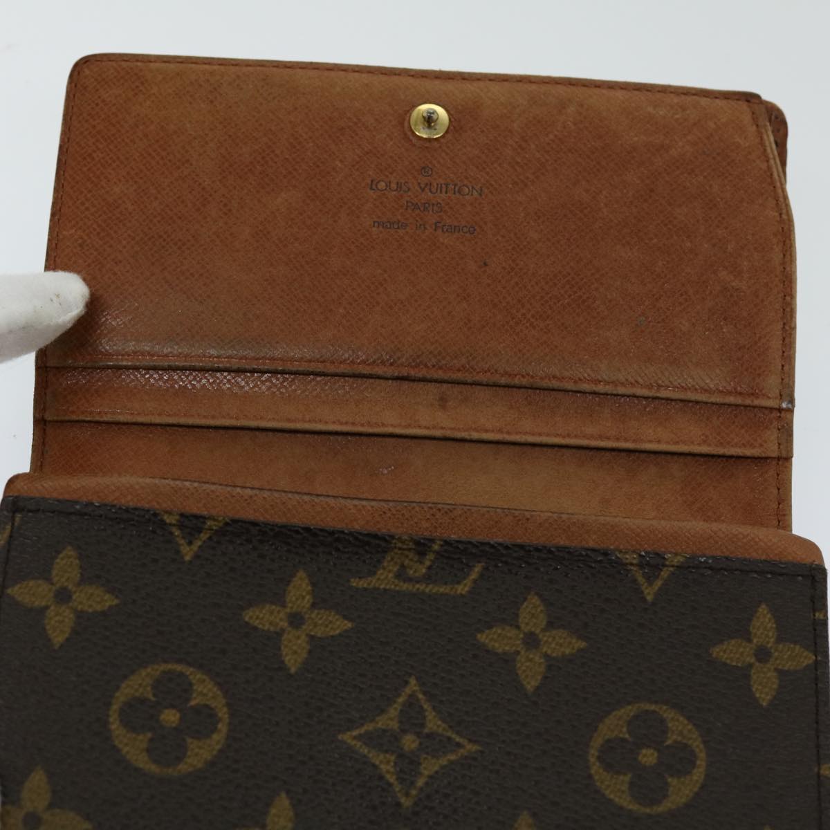 LOUIS VUITTON Monogram Porte Monnaie Billets Tresor Wallet M61730 LV Auth th4715