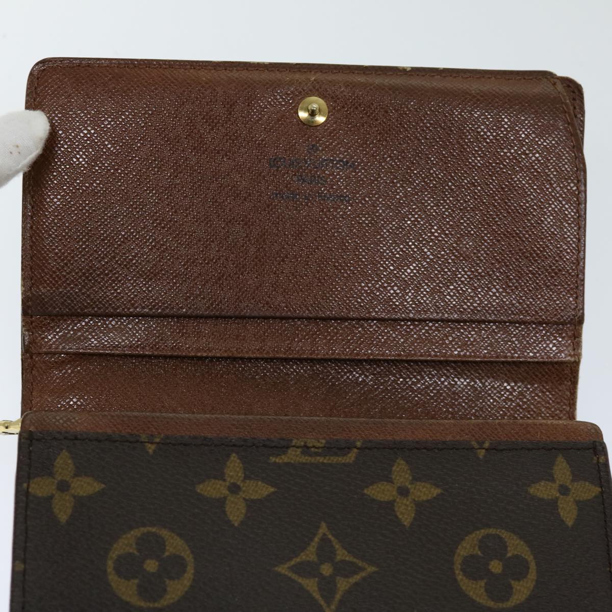 LOUIS VUITTON Monogram Porte Monnaie Billets Tresor Wallet M61730 LV Auth th4716