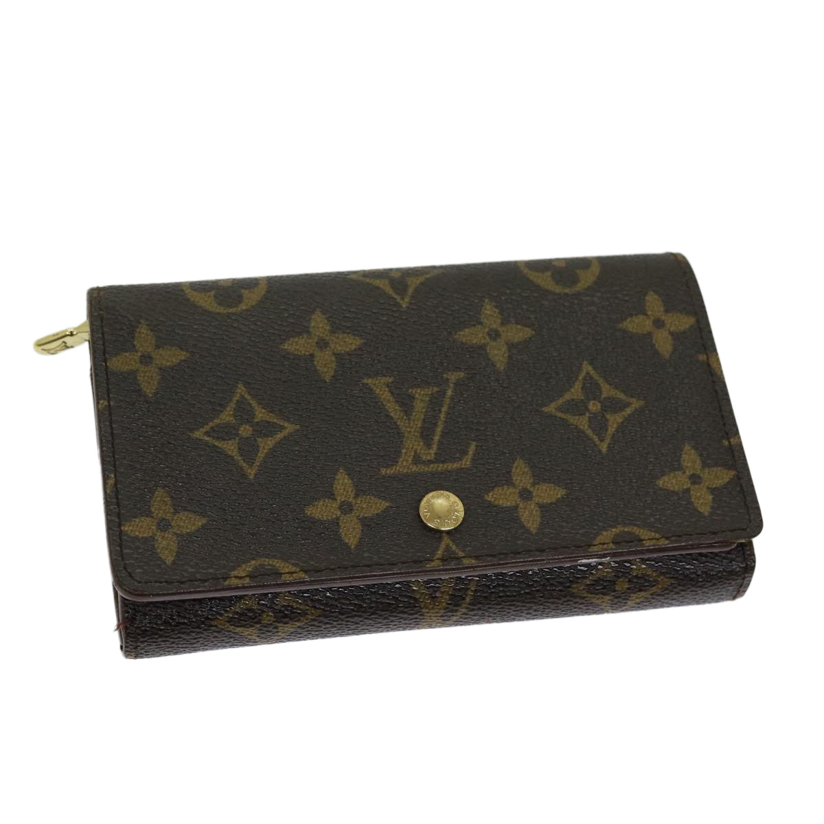 LOUIS VUITTON Monogram Porte Monnaie Billets Tresor Wallet M61730 LV Auth th4716