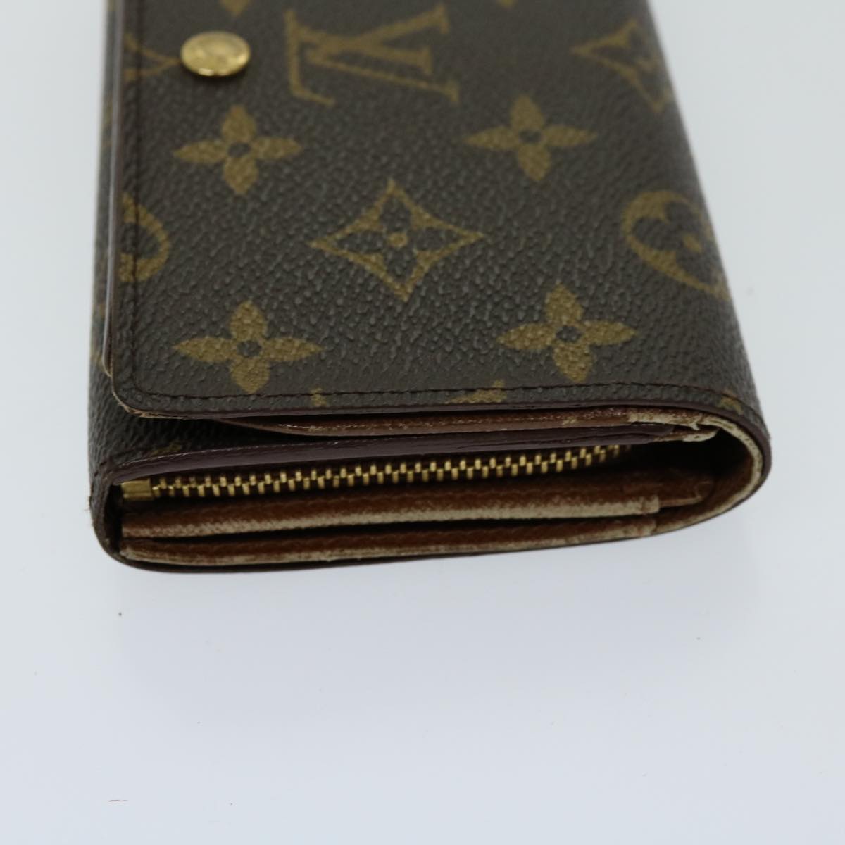 LOUIS VUITTON Monogram Porte Monnaie Billets Tresor Wallet M61730 LV Auth th4716