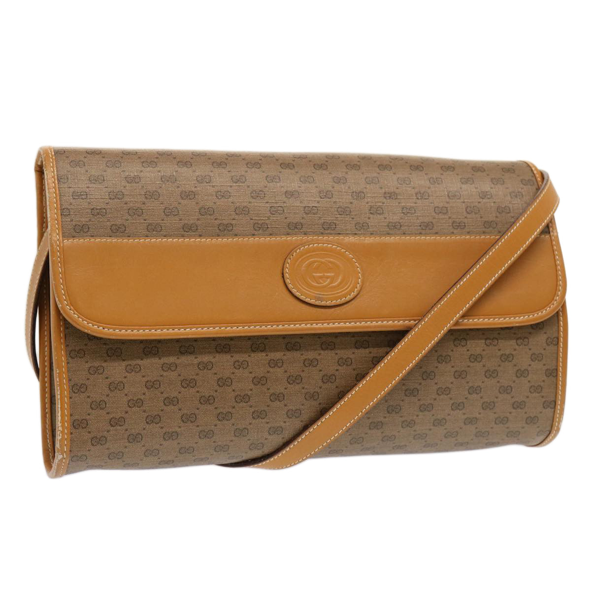 GUCCI Micro GG Supreme Shoulder Bag PVC Beige 004 14 0264 Auth th4759