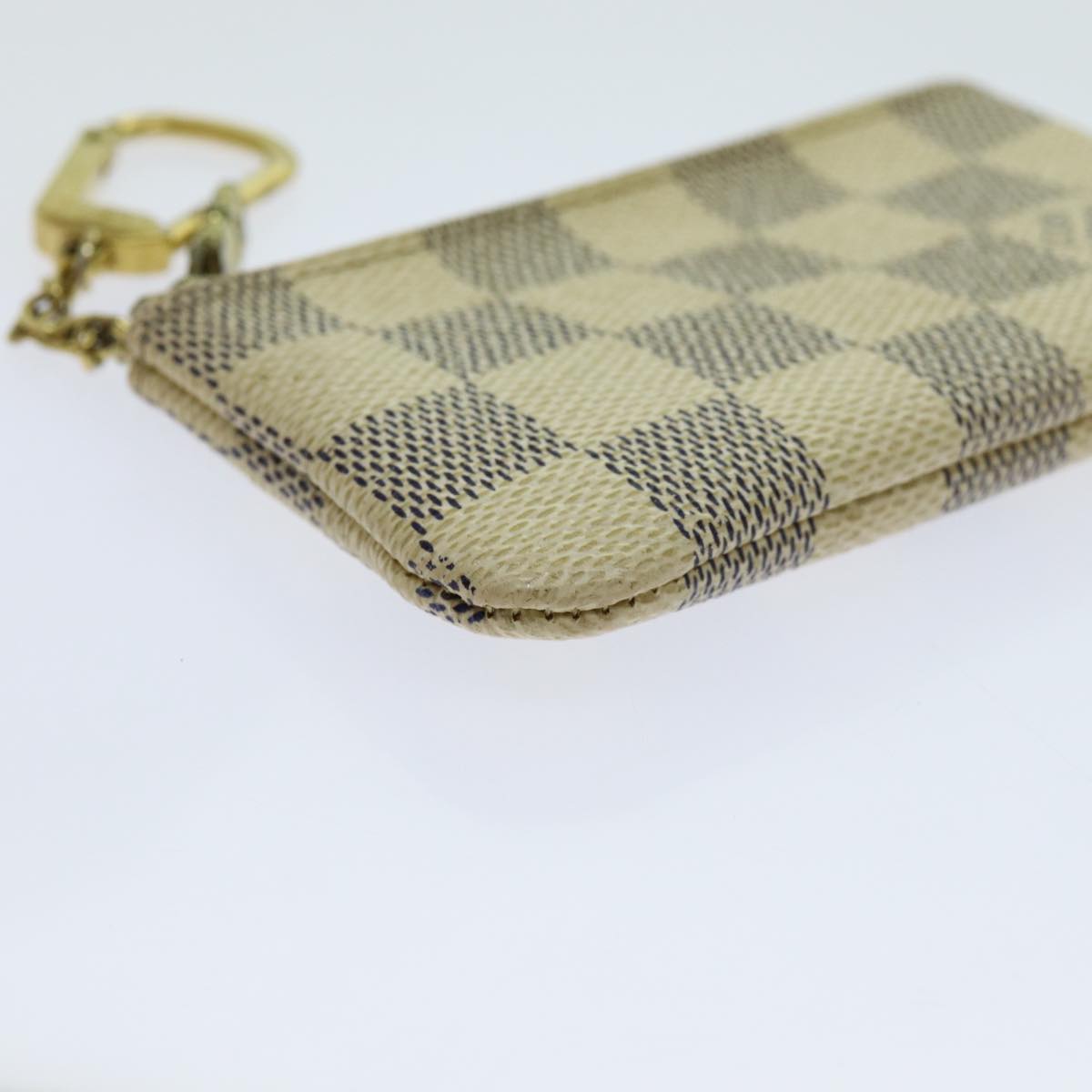 LOUIS VUITTON Damier Azur Pochette Cles Coin Purse N62659 LV Auth th4773