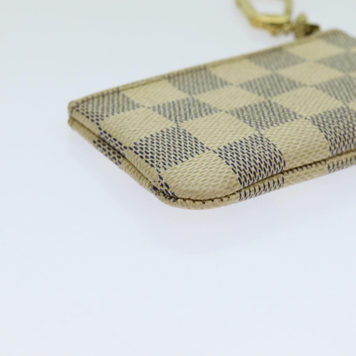 LOUIS VUITTON Damier Azur Pochette Cles Coin Purse N62659 LV Auth th4773