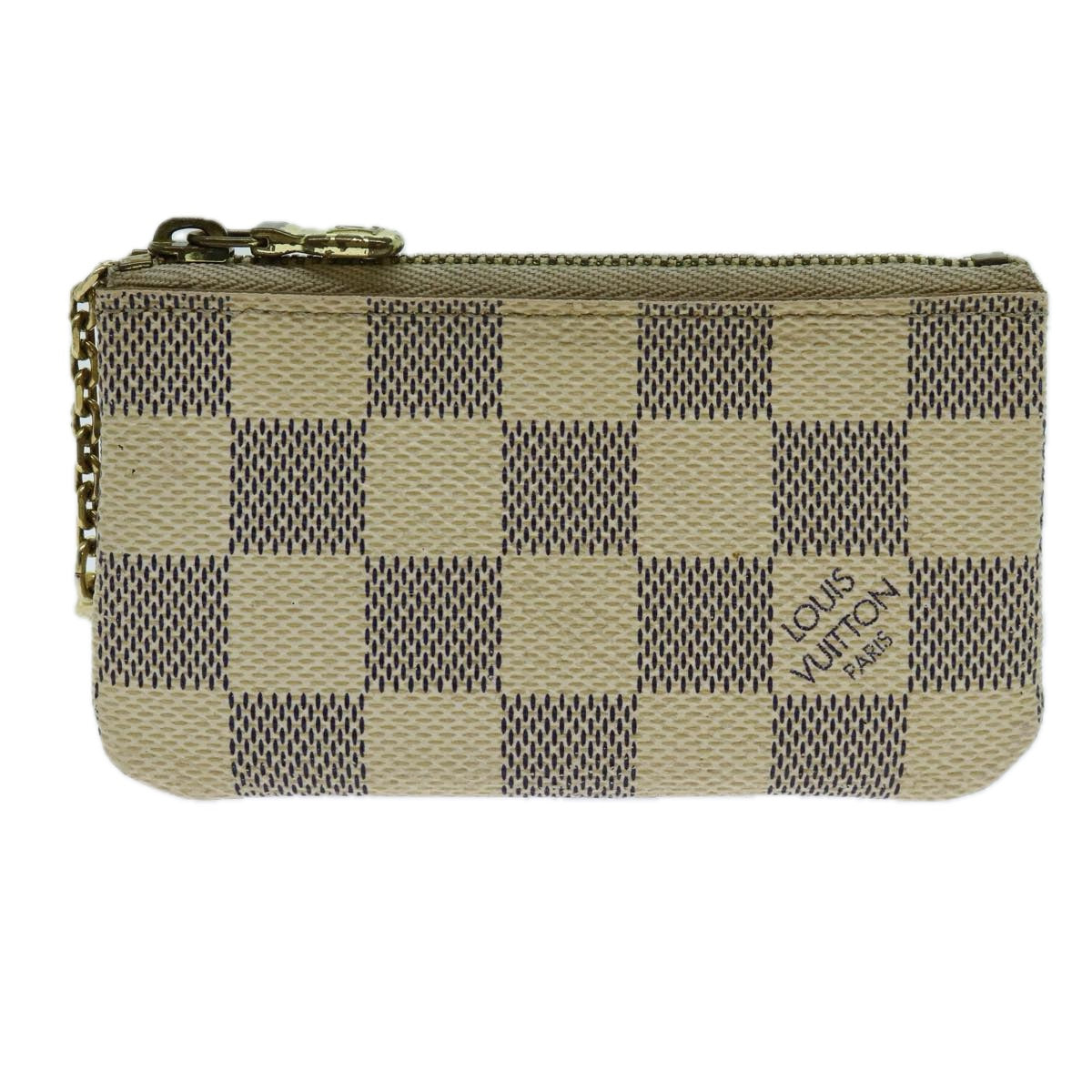 LOUIS VUITTON Damier Azur Pochette Cles Coin Purse N62659 LV Auth th4773