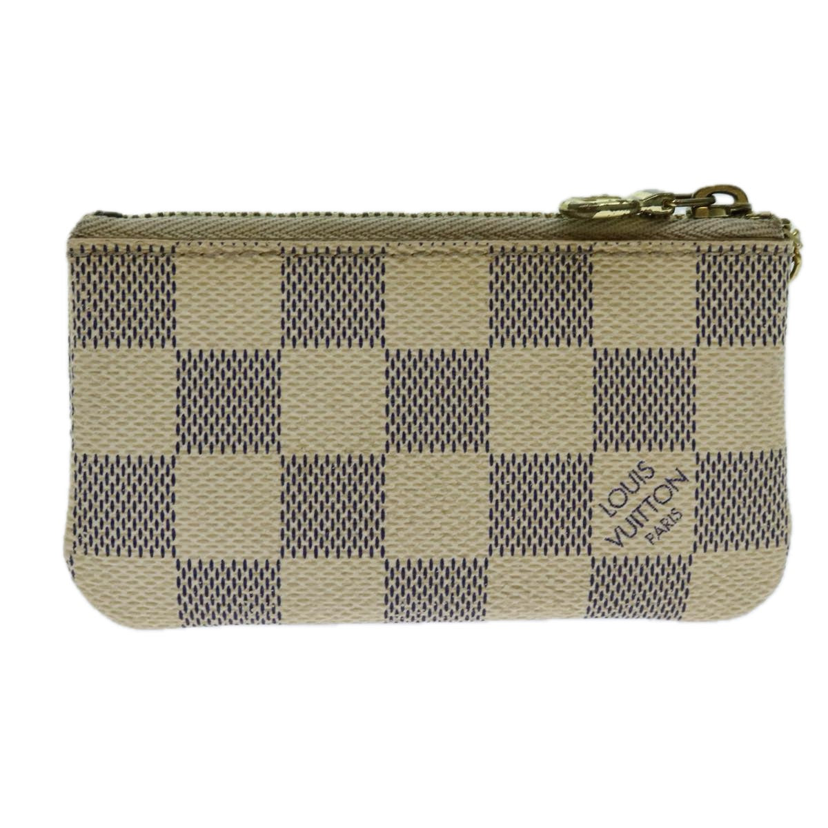 LOUIS VUITTON Damier Azur Pochette Cles Coin Purse N62659 LV Auth th4773