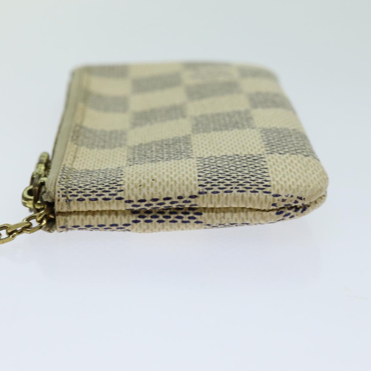 LOUIS VUITTON Damier Azur Pochette Cles Coin Purse N62659 LV Auth th4773