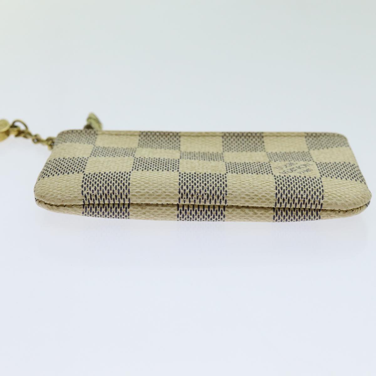 LOUIS VUITTON Damier Azur Pochette Cles Coin Purse N62659 LV Auth th4773