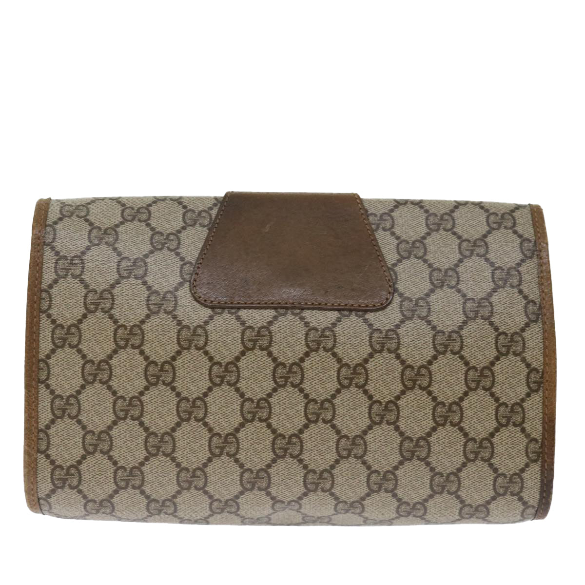 GUCCI GG Supreme Web Sherry Line Clutch Bag Beige Green 89 01 030 Auth th4776