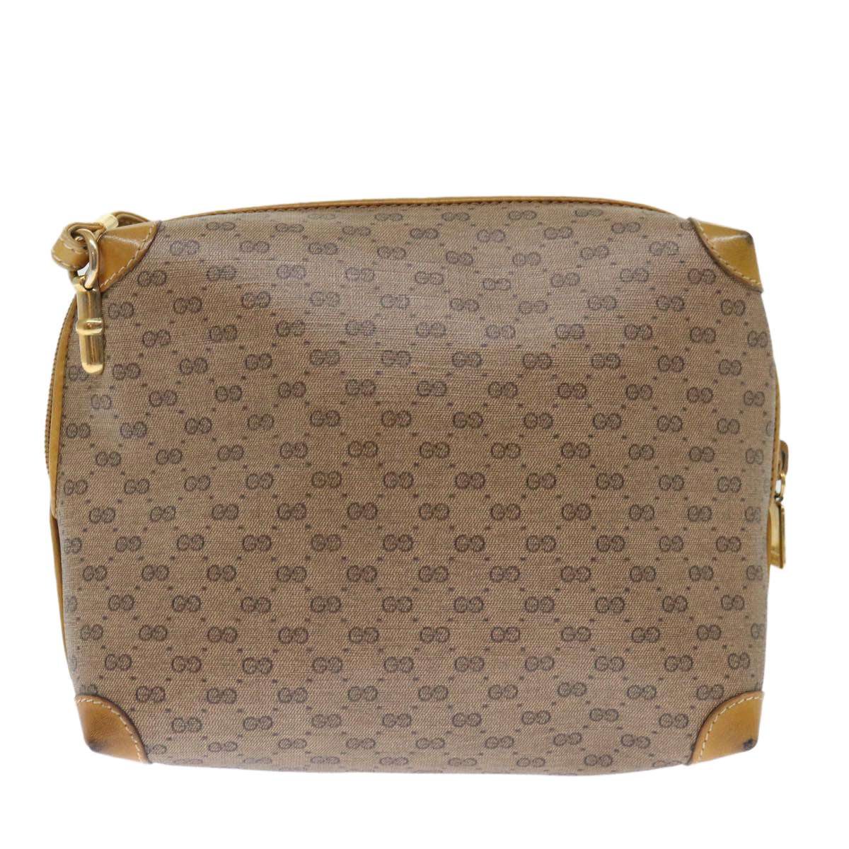 GUCCI Micro GG Supreme Shoulder Bag PVC Beige 007 104 4916 Auth th4789