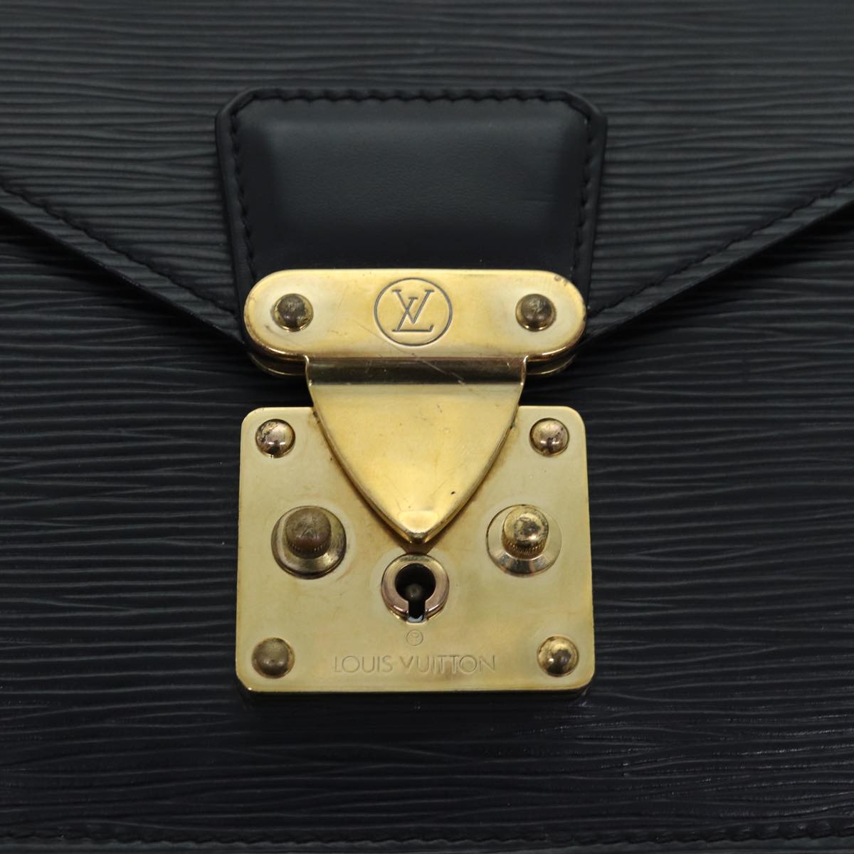 LOUIS VUITTON Epi Serie Dragonne Hand Bag Black M52612 LV Auth th4847