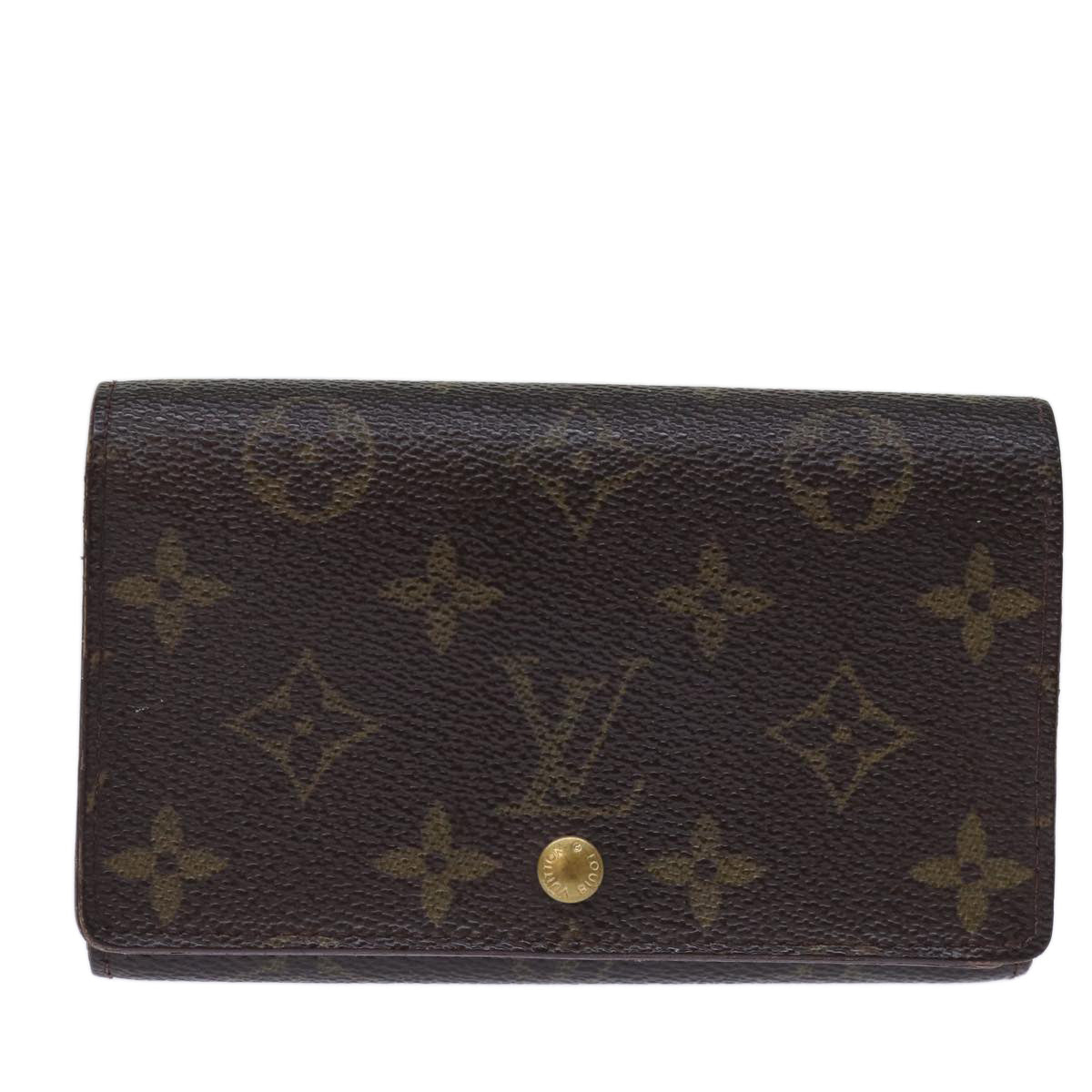 LOUIS VUITTON Monogram Porte Monnaie Billets Tresor Wallet M61730 LV Auth th4891