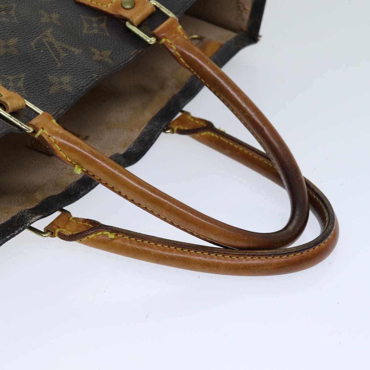 LOUIS VUITTON Monogram Sac Plat Hand Bag M51140 LV Auth th4922