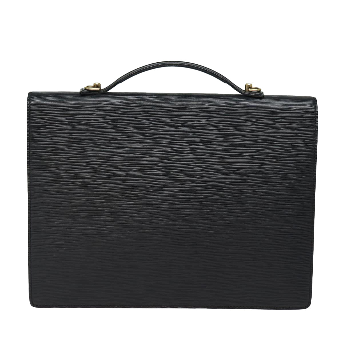 LOUIS VUITTON Epi Porte Documents Bandouliere Briefcase Black M54467 Auth th5047