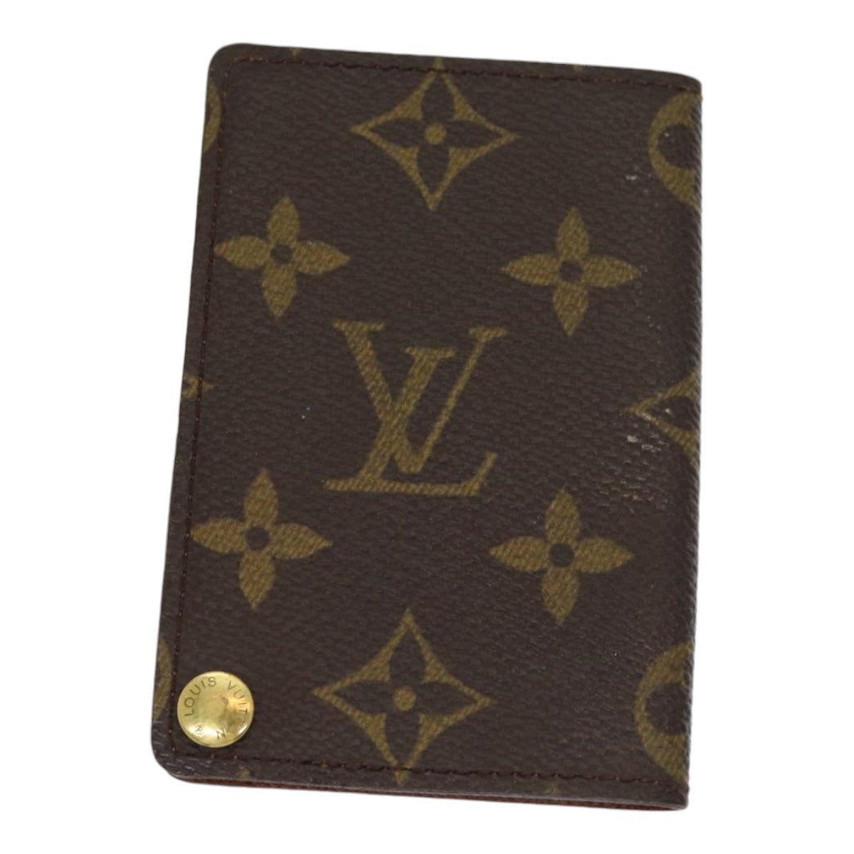 LOUIS VUITTON Monogram Porte Cartes Credit Pression Case M60937 LV Auth th5181