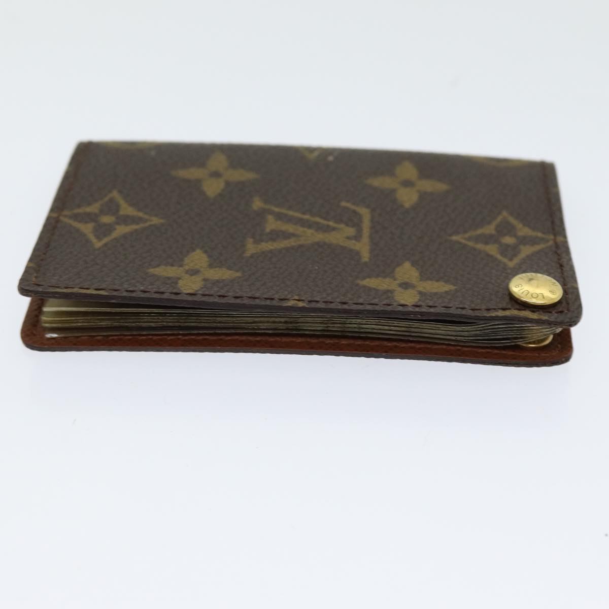 LOUIS VUITTON Monogram Porte Cartes Credit Pression Case M60937 LV Auth th5181