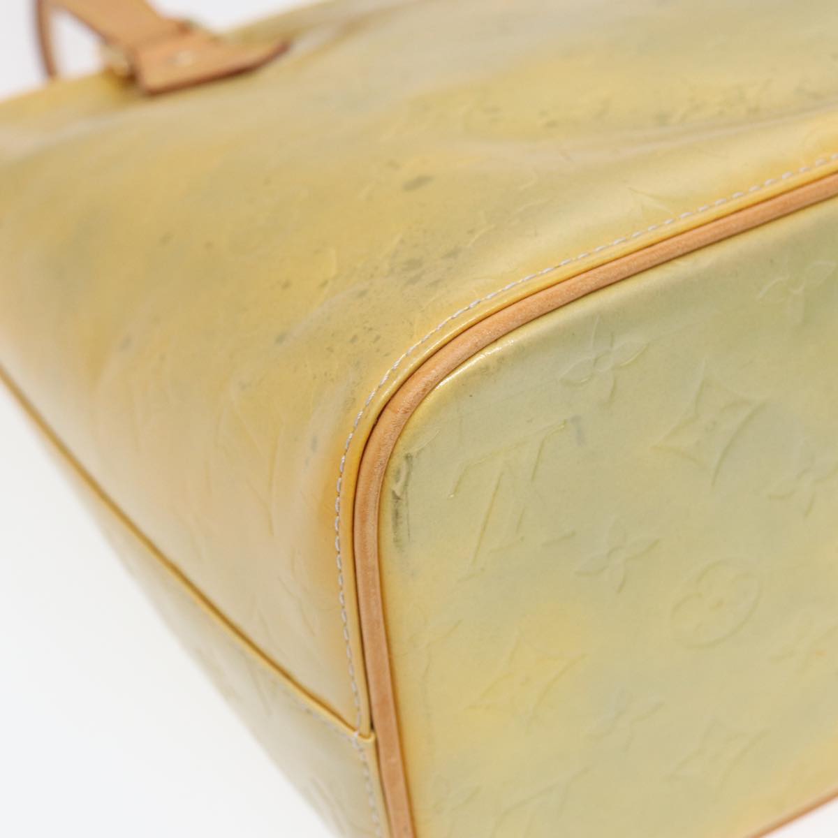 LOUIS VUITTON Monogram Vernis Houston Hand Bag Gris M91053 LV Auth th5274