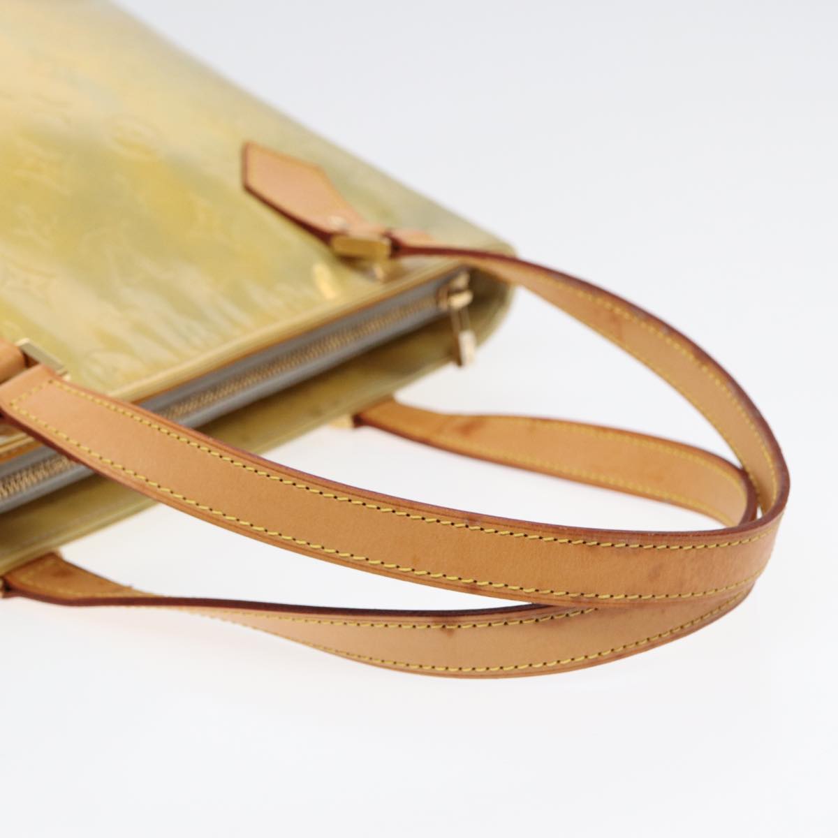 LOUIS VUITTON Monogram Vernis Houston Hand Bag Gris M91053 LV Auth th5274