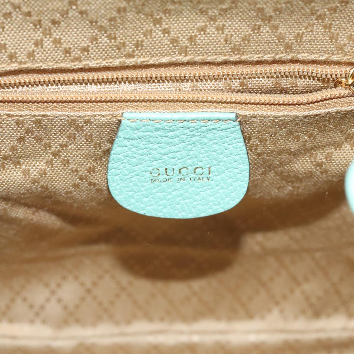 GUCCI Bamboo Backpack Suede Leather Light Blue Gold 003 1998 0030 Auth th5283