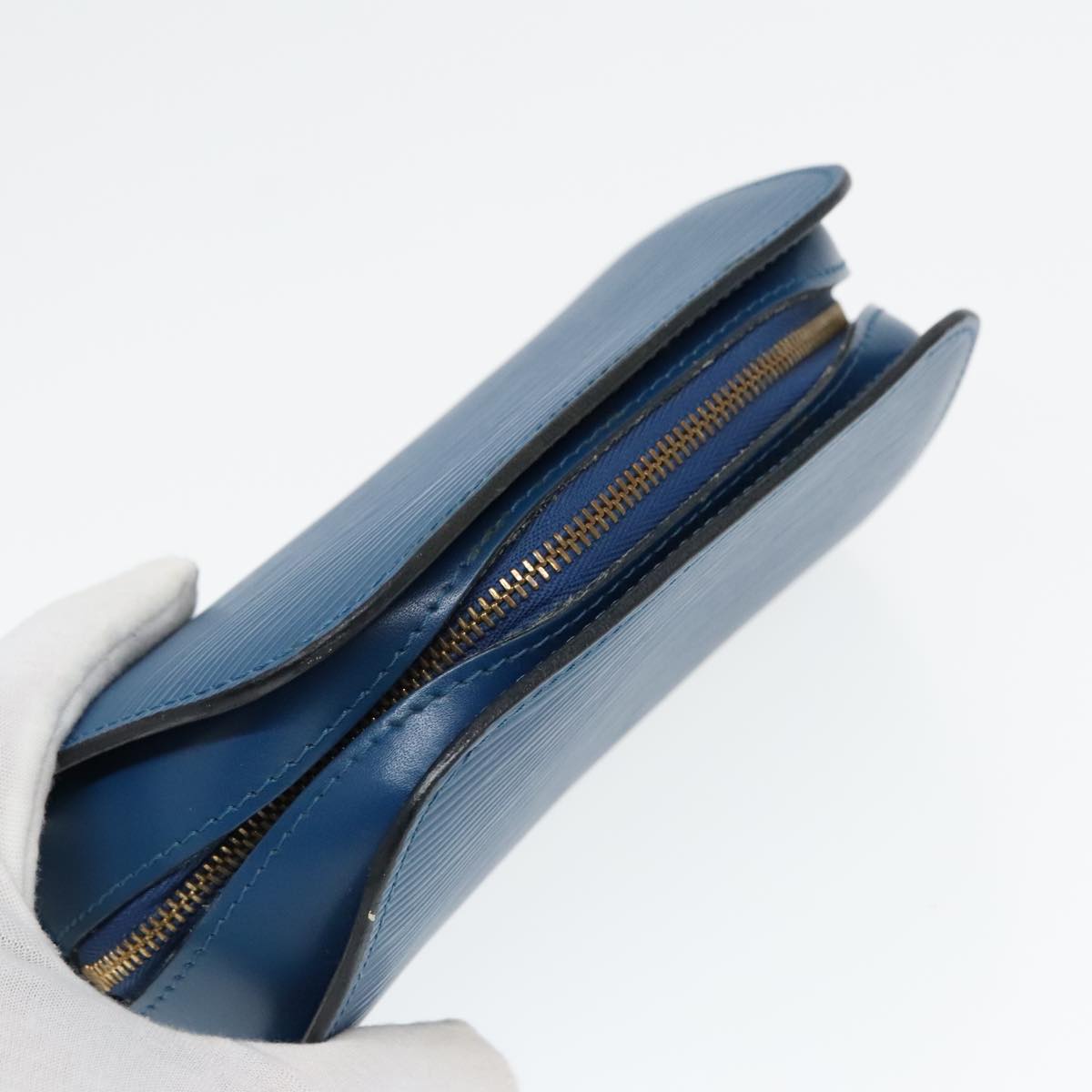 LOUIS VUITTON Epi Dauphine PM Pouch Blue M48445 LV Auth th5327