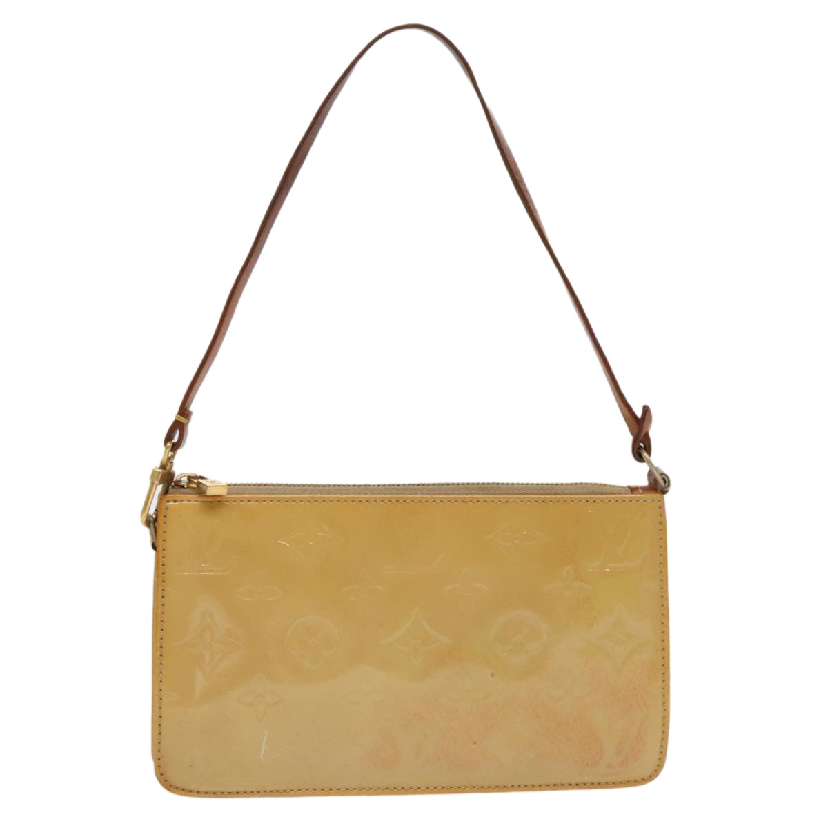 LOUIS VUITTON Monogram Vernis Lexington Accessory Pouch Beige M91010 Auth th5369