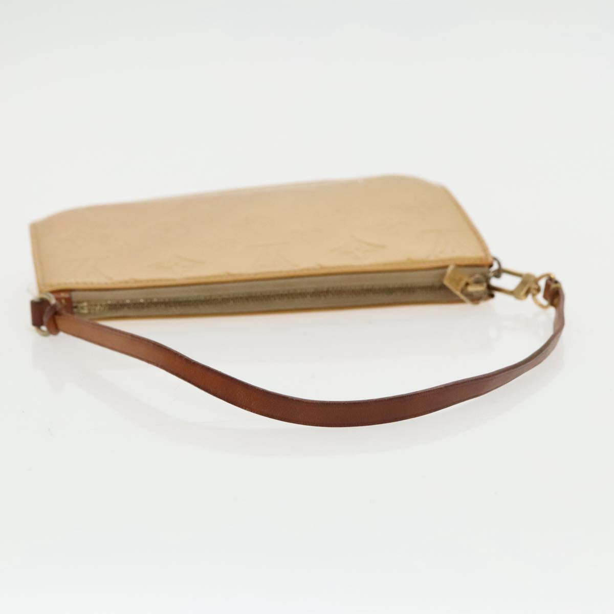 LOUIS VUITTON Monogram Vernis Lexington Accessory Pouch Beige M91010 Auth th5369