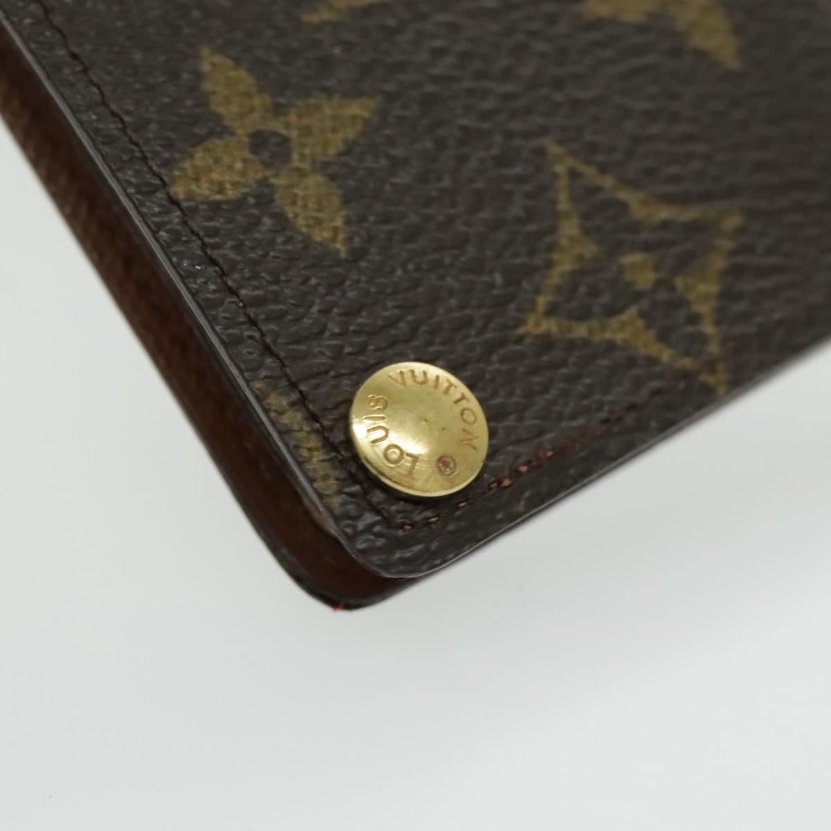 LOUIS VUITTON Monogram Porte Cartes Credit Pression Case M60937 LV Auth th5389