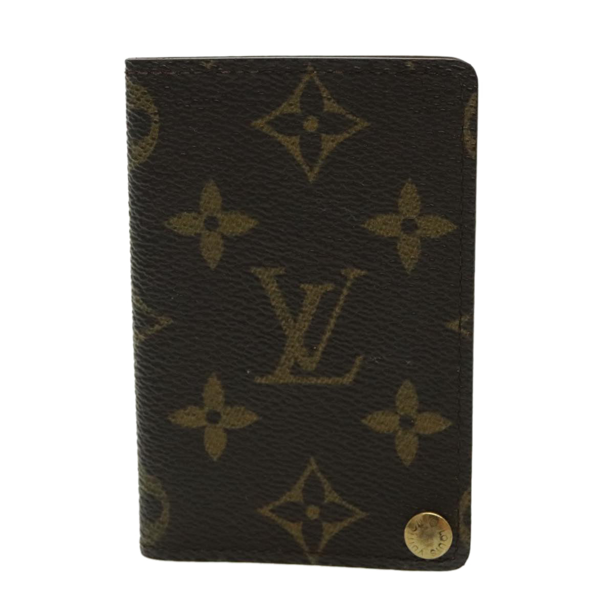 LOUIS VUITTON Monogram Porte Cartes Credit Pression Case M60937 LV Auth th5389