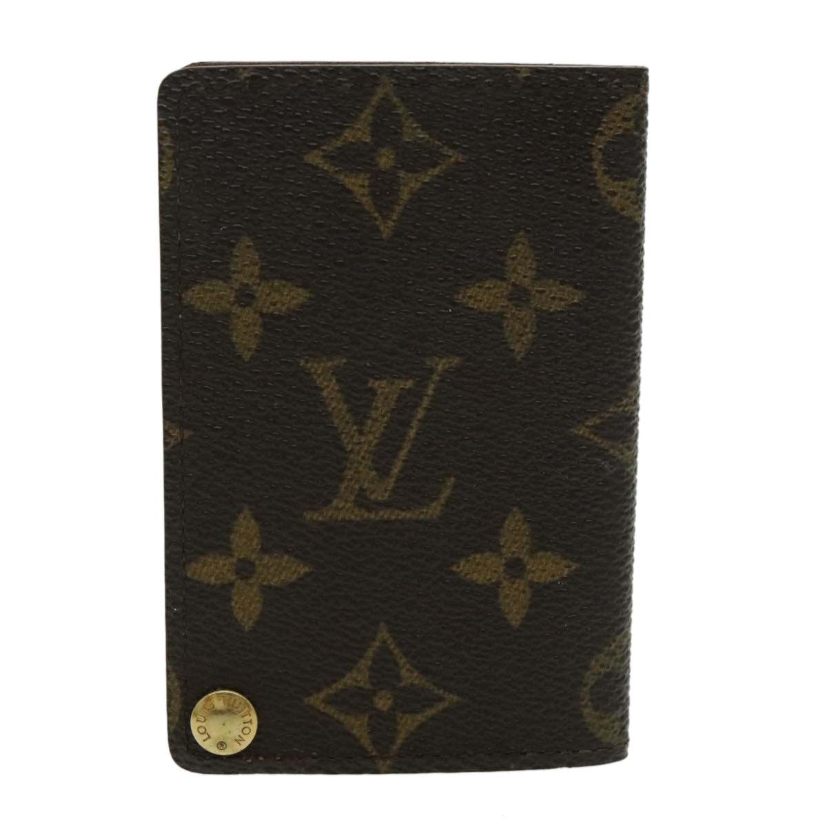 LOUIS VUITTON Monogram Porte Cartes Credit Pression Case M60937 LV Auth th5389