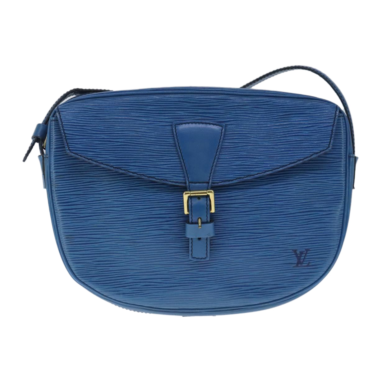 LOUIS VUITTON Epi June Feuille Shoulder Bag Blue M52155 LV Auth th5470