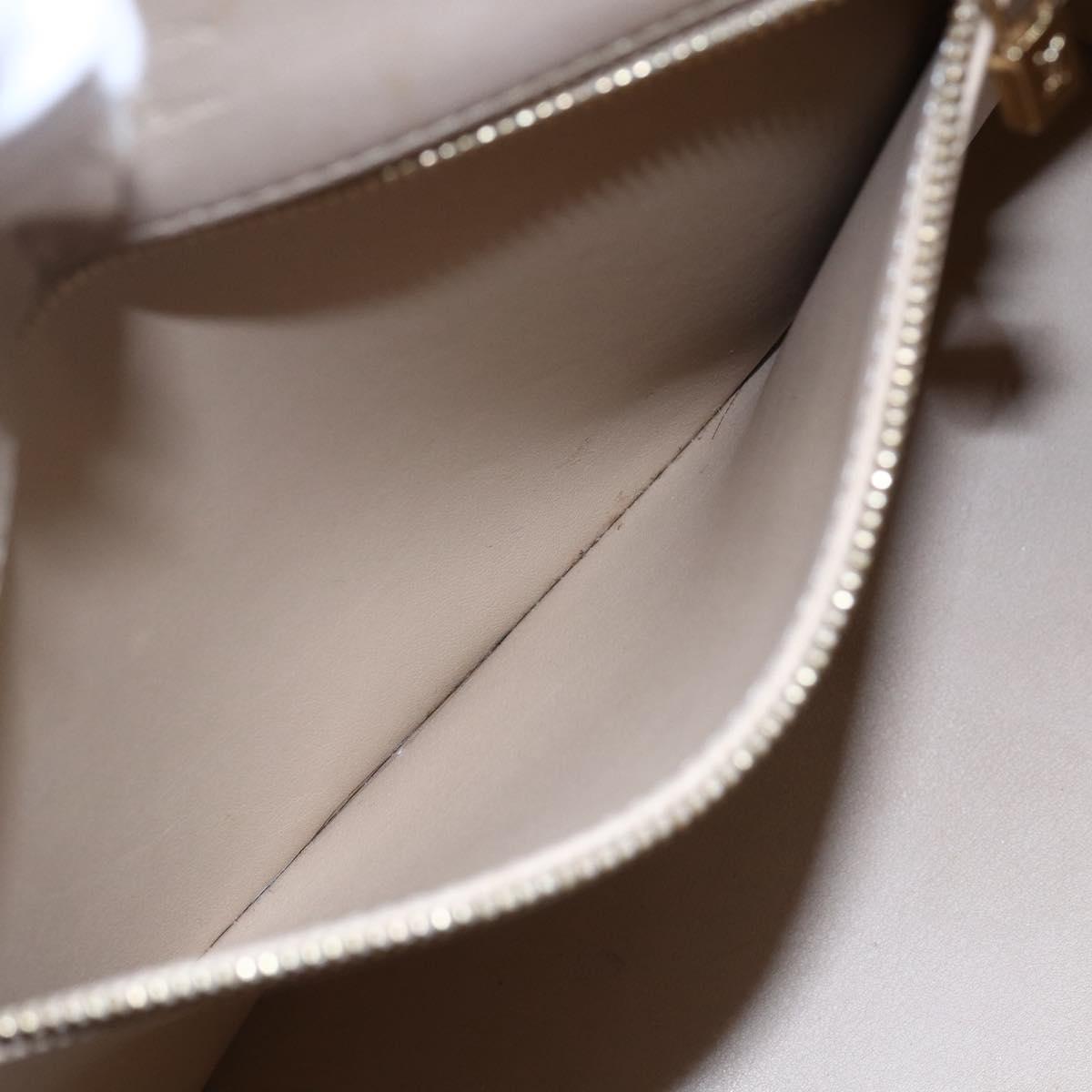 LOUIS VUITTON Monogram Vernis Houston Hand Bag Beige M91004 LV Auth th5476