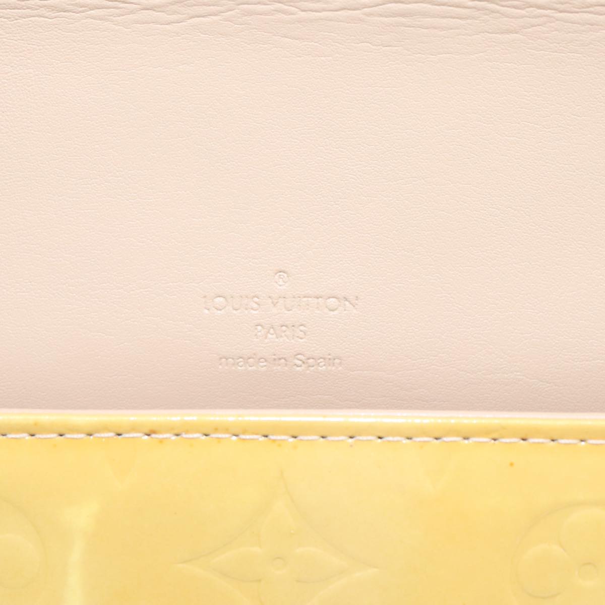 LOUIS VUITTON Monogram Vernis Thompson Street Bag Beige M91301 LV Auth th5478