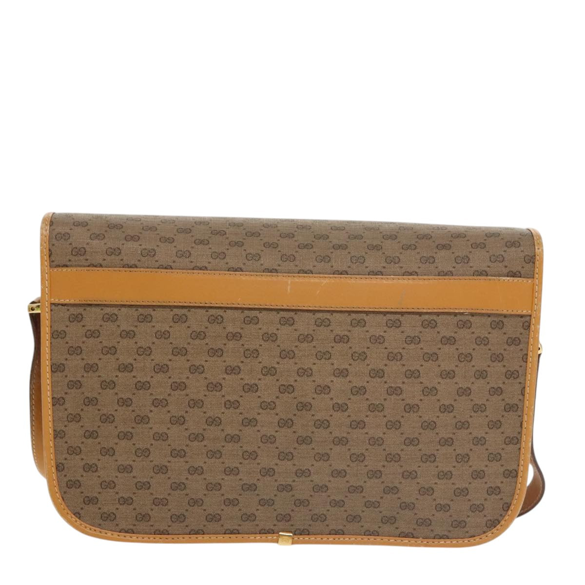 GUCCI Micro GG Supreme Shoulder Bag PVC Beige Gold 001 104 0915 Auth th5490