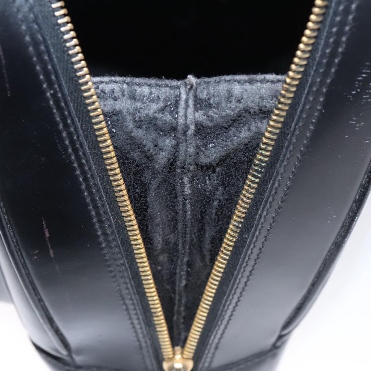 GUCCI Bamboo Body Bag Patent leather Black Gold 003 3444 0127 Auth th5494