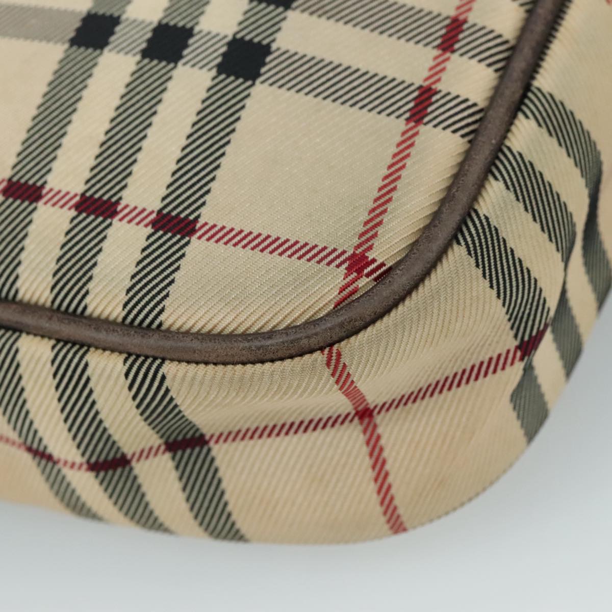 BURBERRY Nova Check Shoulder Bag Canvas Beige Auth th5516