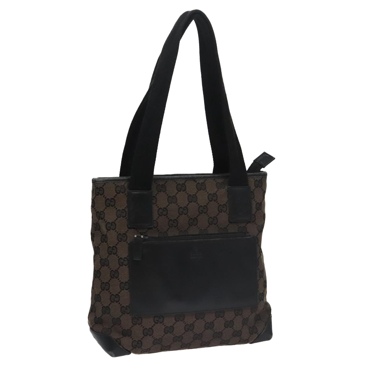 GUCCI GG Canvas Tote Bag Black 019 0402 3754 Auth th5554